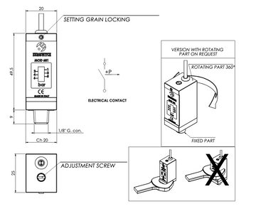 681 Pressure Switch With Setting Visual Scale