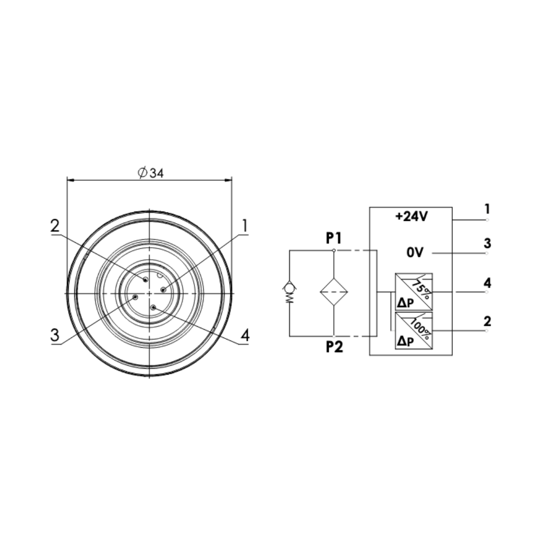 983 Electronic Differential Pressure Indicator with LED