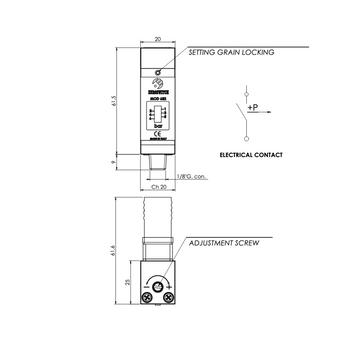 682 Pressure Switch With Setting Visual Scale