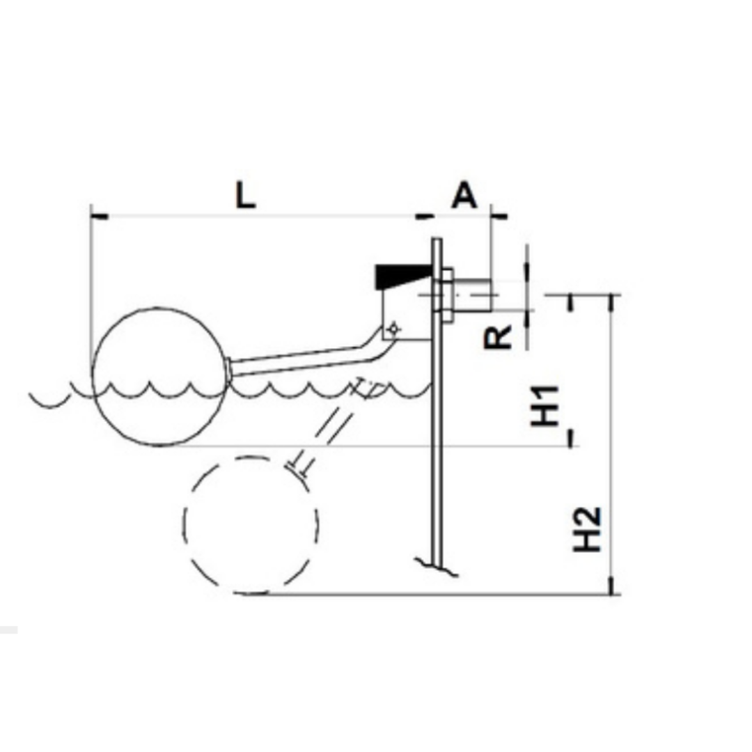 PP Float Valve 1"