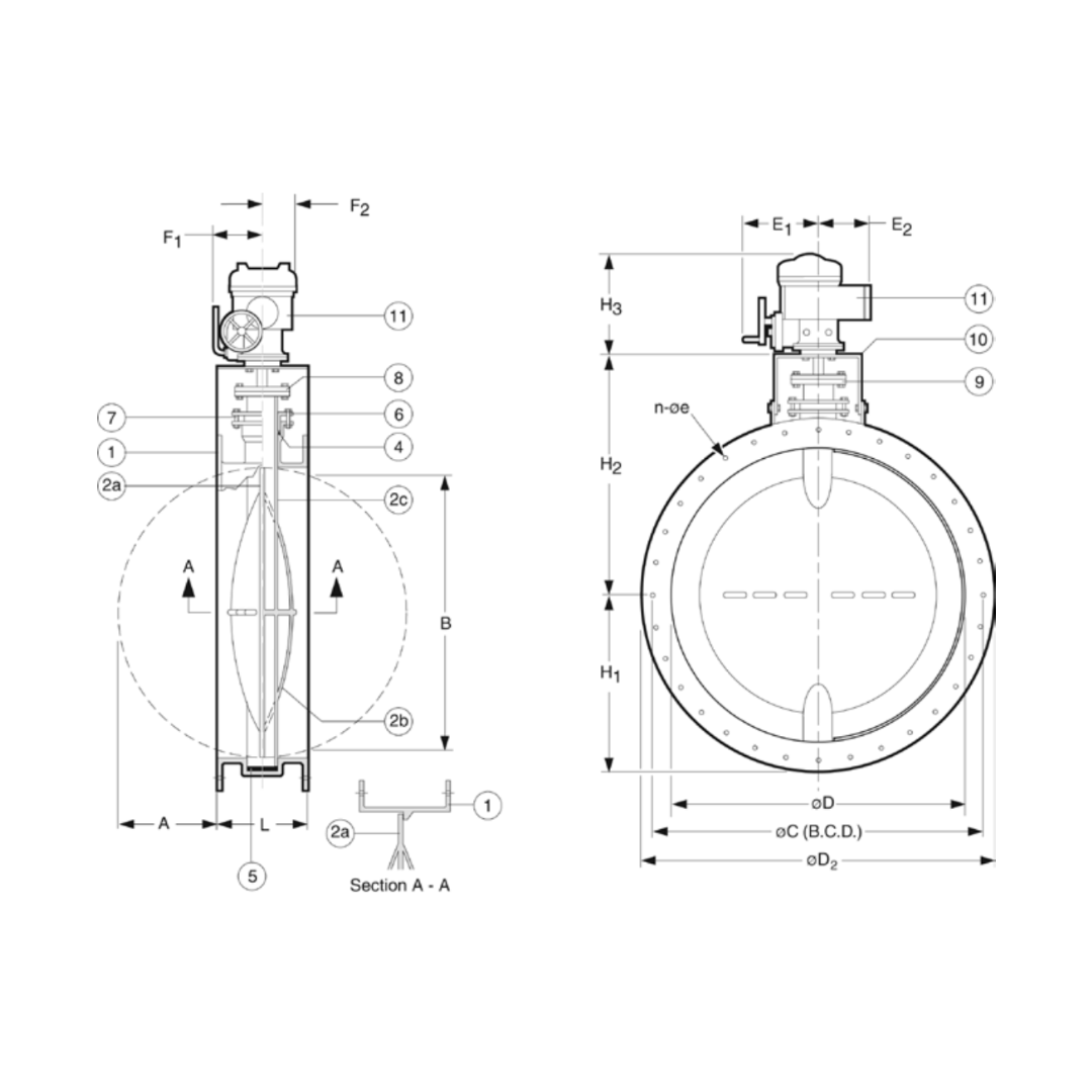 Large Diameter FRP Butterfly Valves