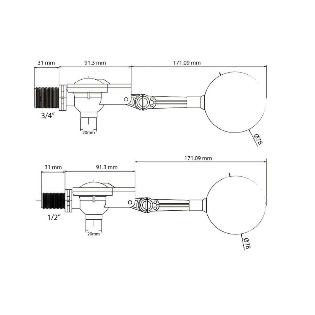AQT 15-20 CH Float Valve
