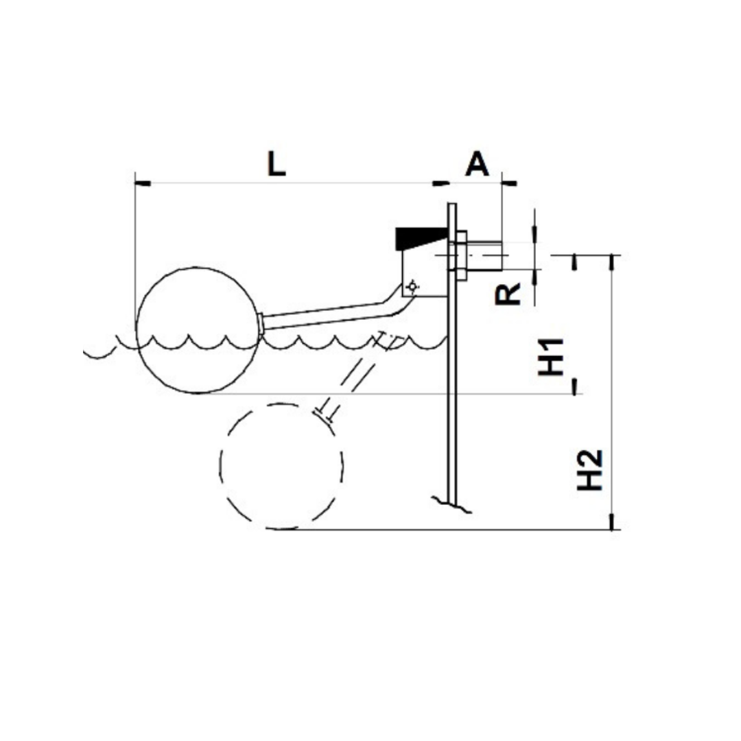 PP Float Valve 1/2"