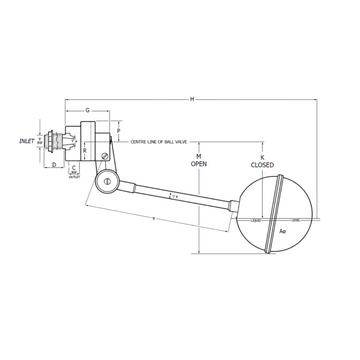 PVL PolyPro 015 - All Polypropylene Float Valve