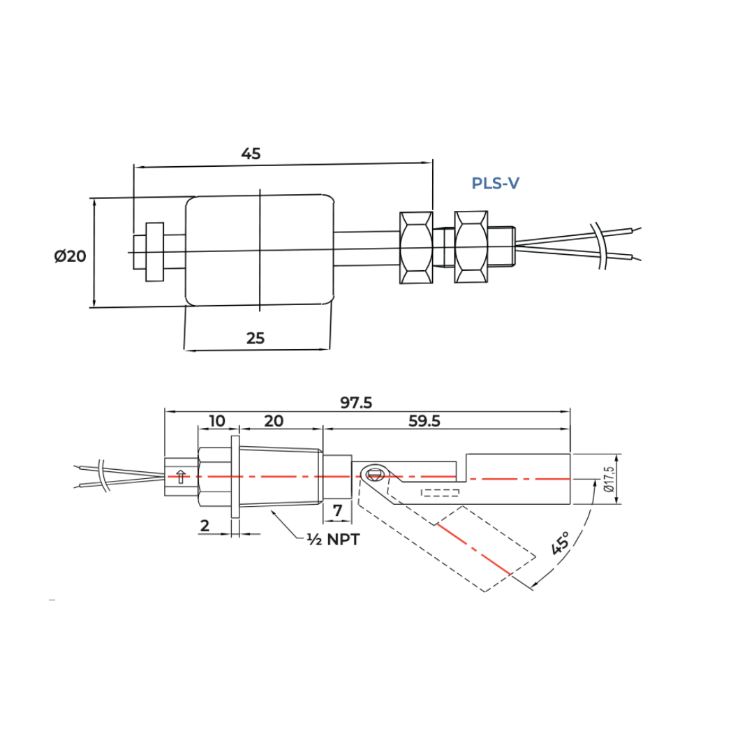 PLS Series Plastic Level Switches