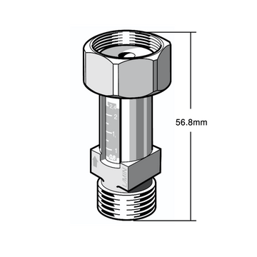 OD Flow Sight Glass with Scale