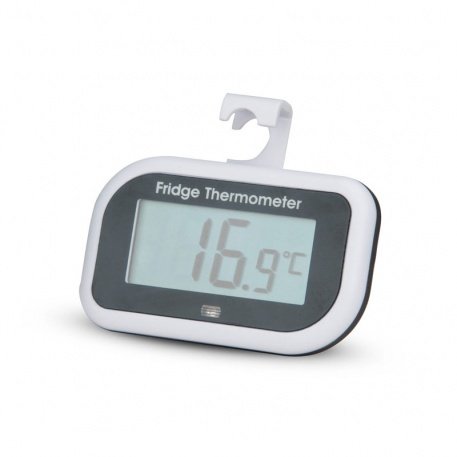 Digital fridge thermometer with safety zone indicator