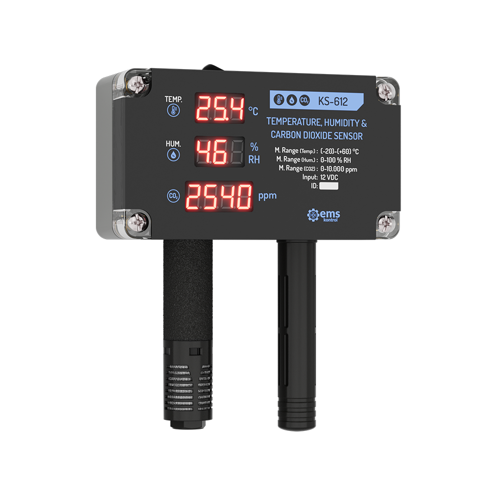 EMS Kontrol KS-612 Portable Temperature, Humidity & CO₂ Sensor