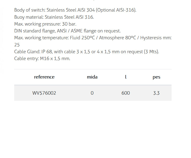 Magnetic Level Switch With Vertical Floating