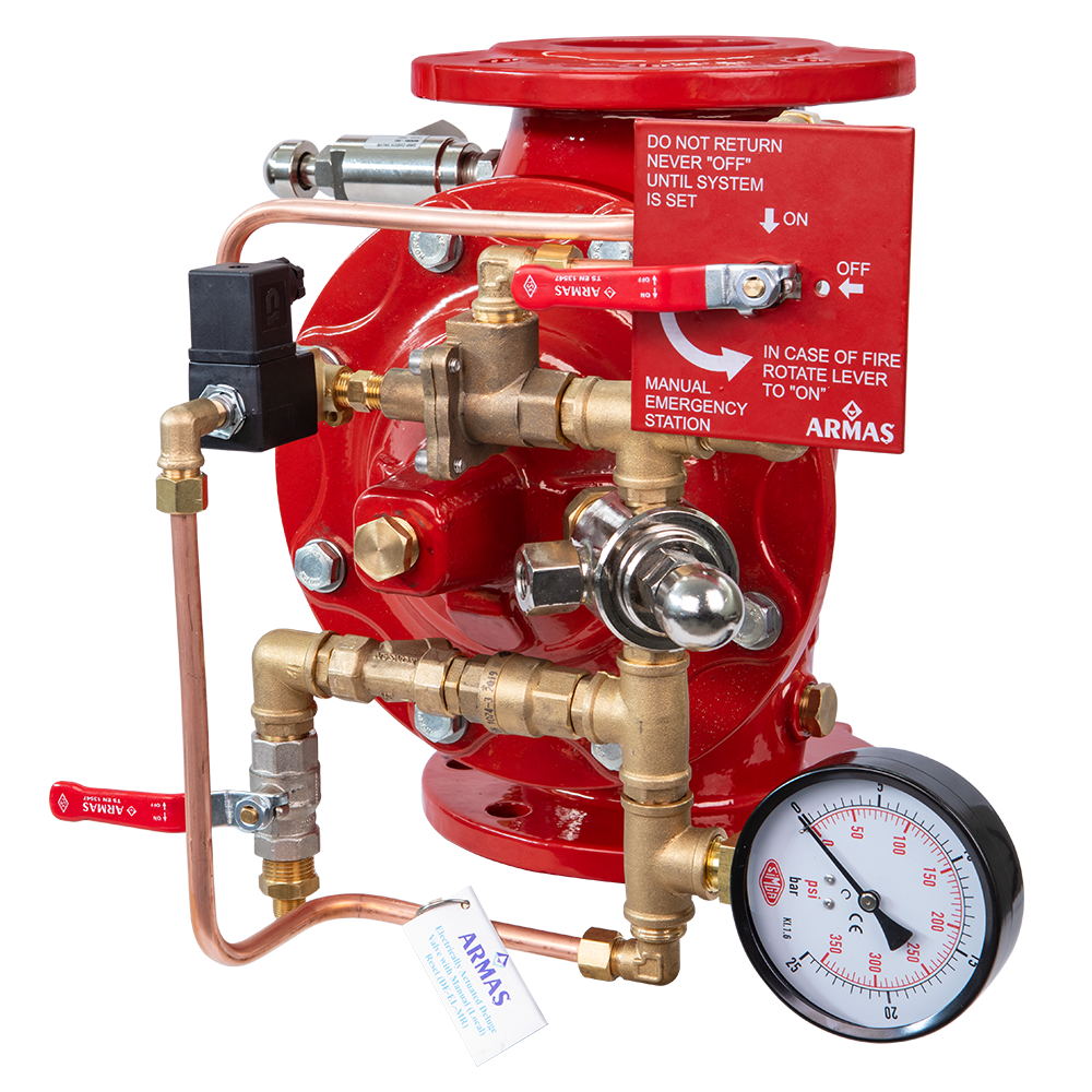 77de-el-mr-deluge valve, electrically activated, manual (local) reset