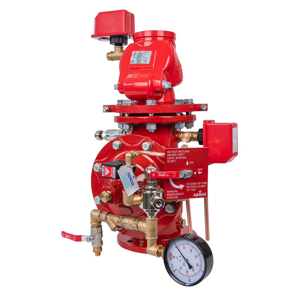 77pa-el-mr-pre-action valve, double interlock, electrically activated, manual (local) reset