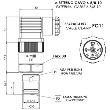 Model 82 Electrical Differential Pressure Indicator with Rotating System