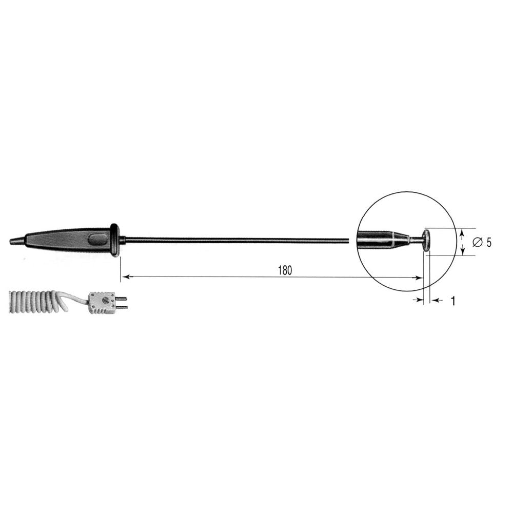 TP745 – K Thermocouple Surface Probe