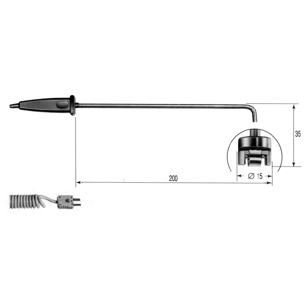 TP754 – K Thermocouple Surface Probe