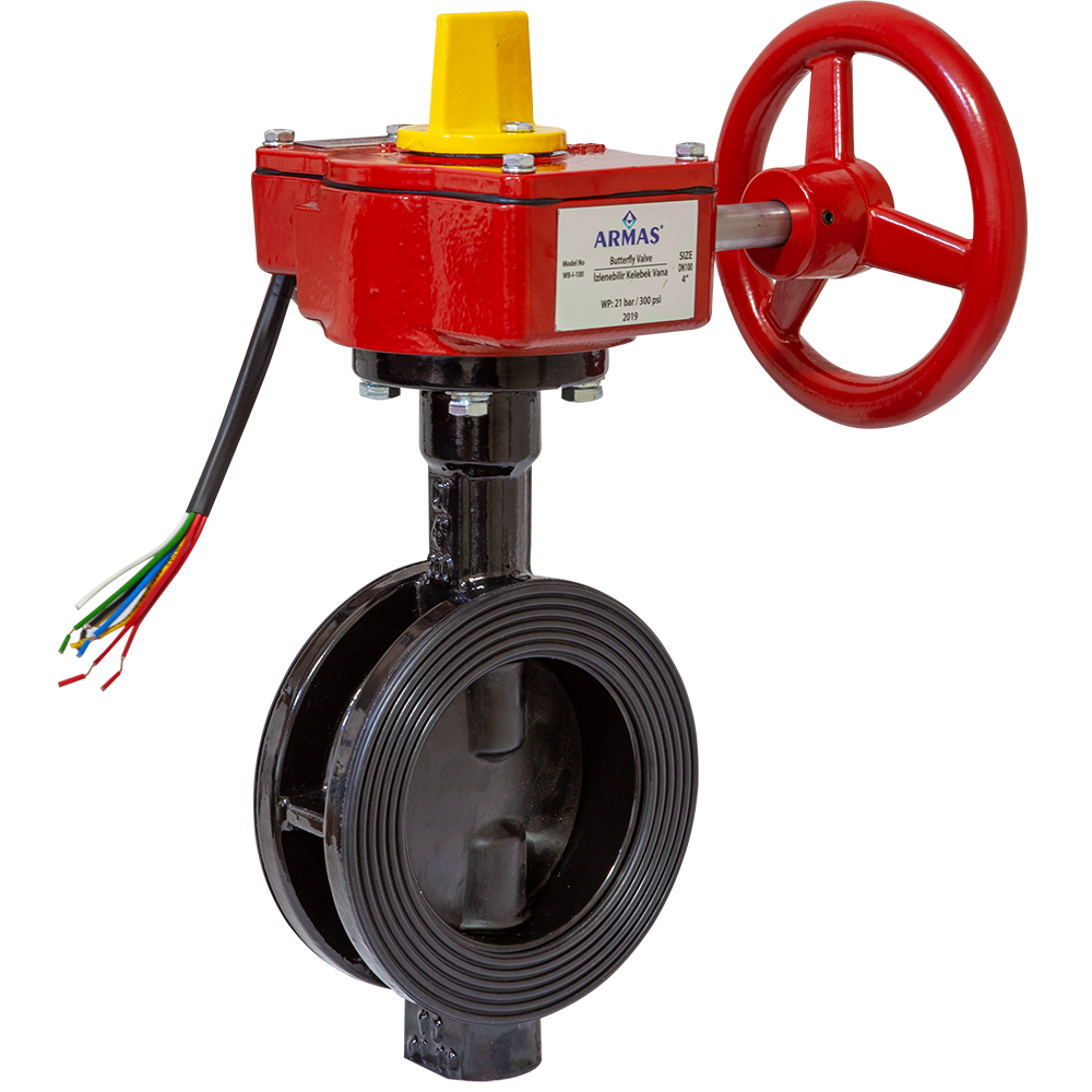 butterfly valve w/supervisory switch-wafer type