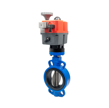 TecFlow Wafer Butterfly Valve With Single Phase Electric Actuator