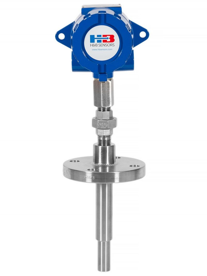 RTD Sensor (Pt100, Pt1000) with Solid Drilled Stepped Flanged Thermowell