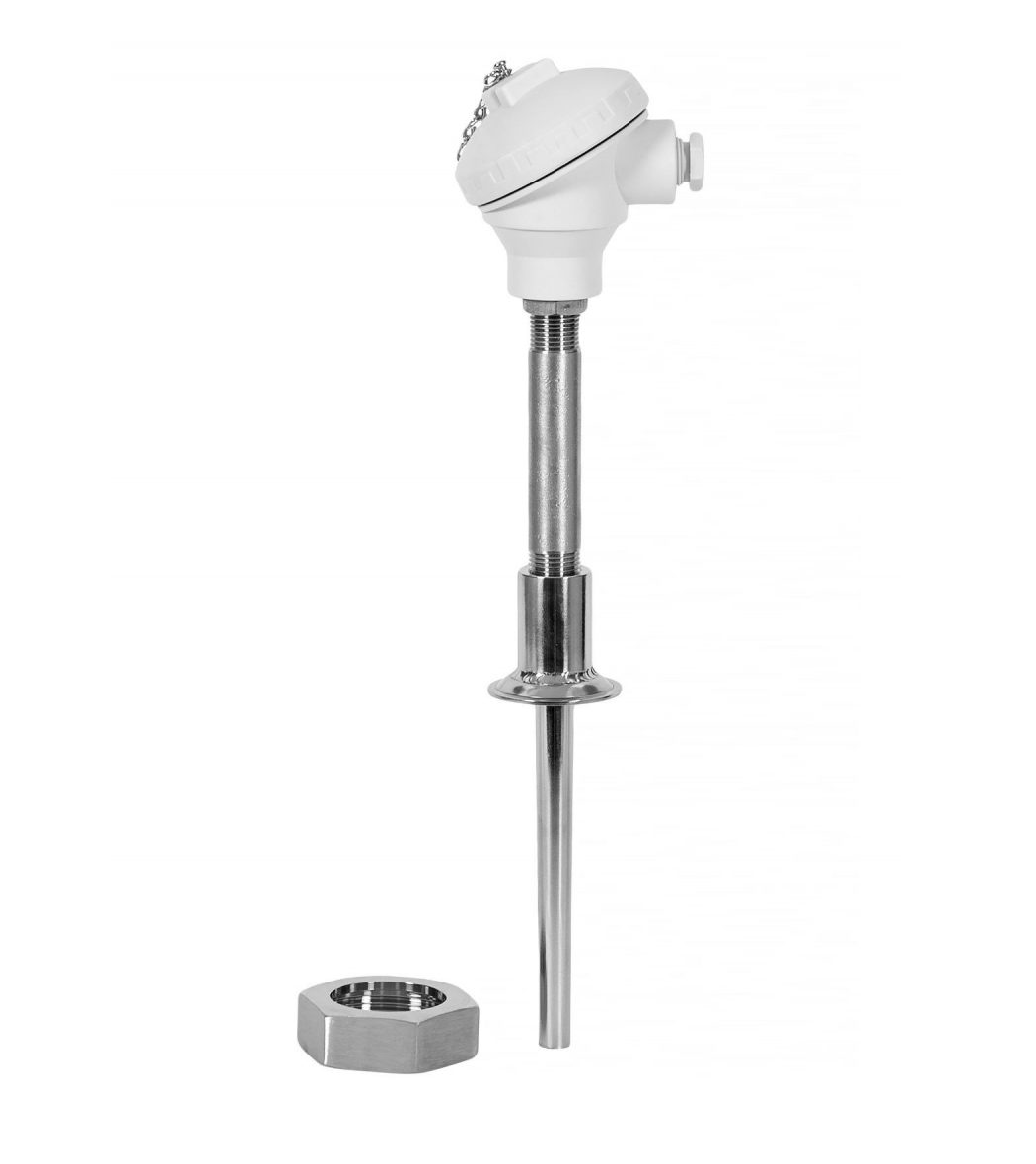 RTD Sensor (Pt100, Pt1000) with Solid Drilled RJT Hygienic Thermowell