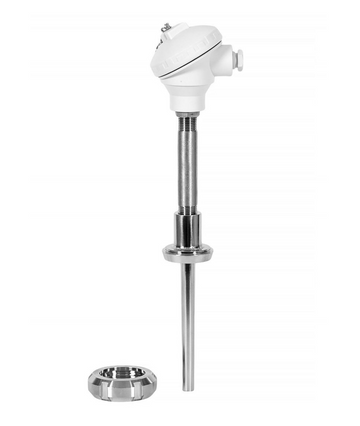 RTD Sensor (Pt100, Pt1000) with Solid Drilled DIN 11851 Hygienic Thermowell