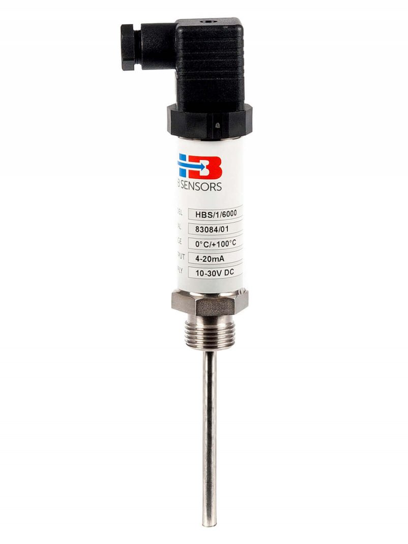HBS6000 Temperature Transmitter with RTD Sensor (Pt100, Pt1000) & Thread