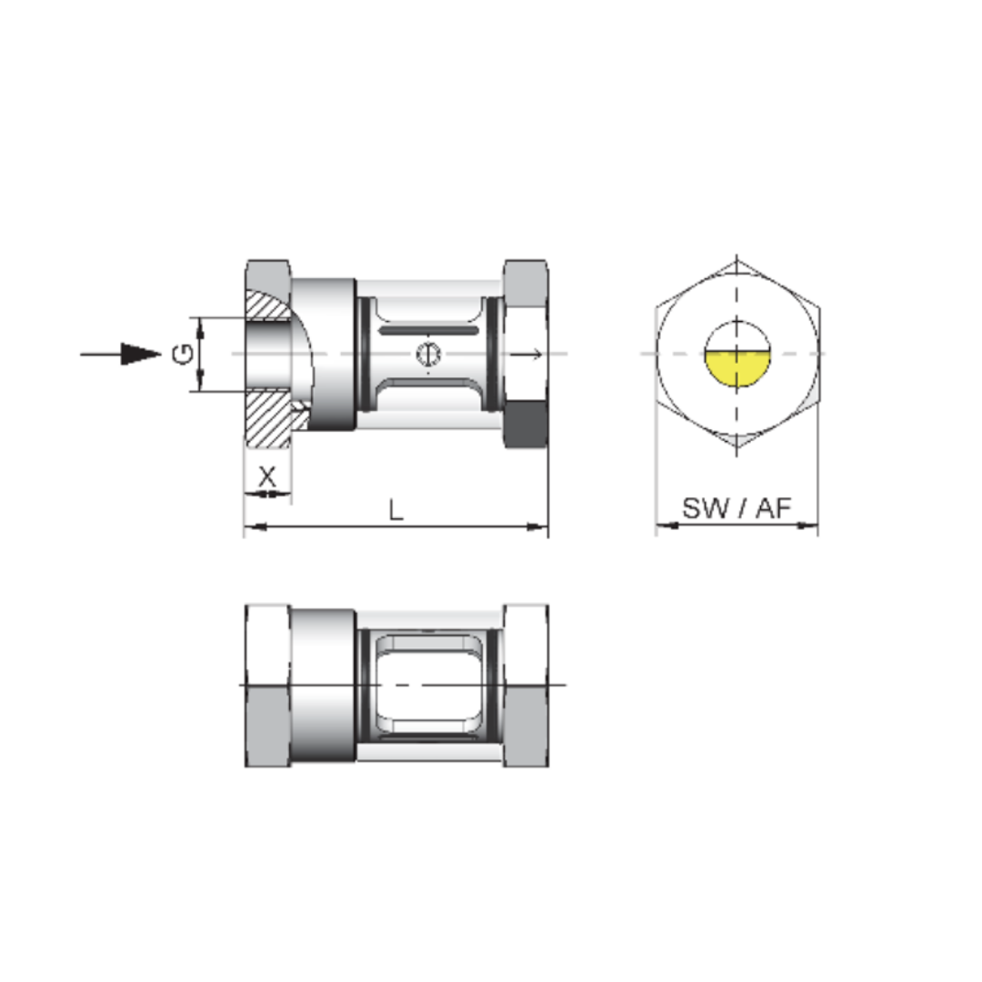 WO1 Flow Indicator 360º Visibility