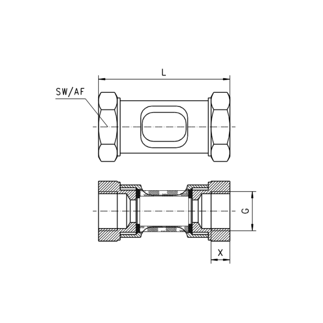 OW Flow Sight Glass with Scale