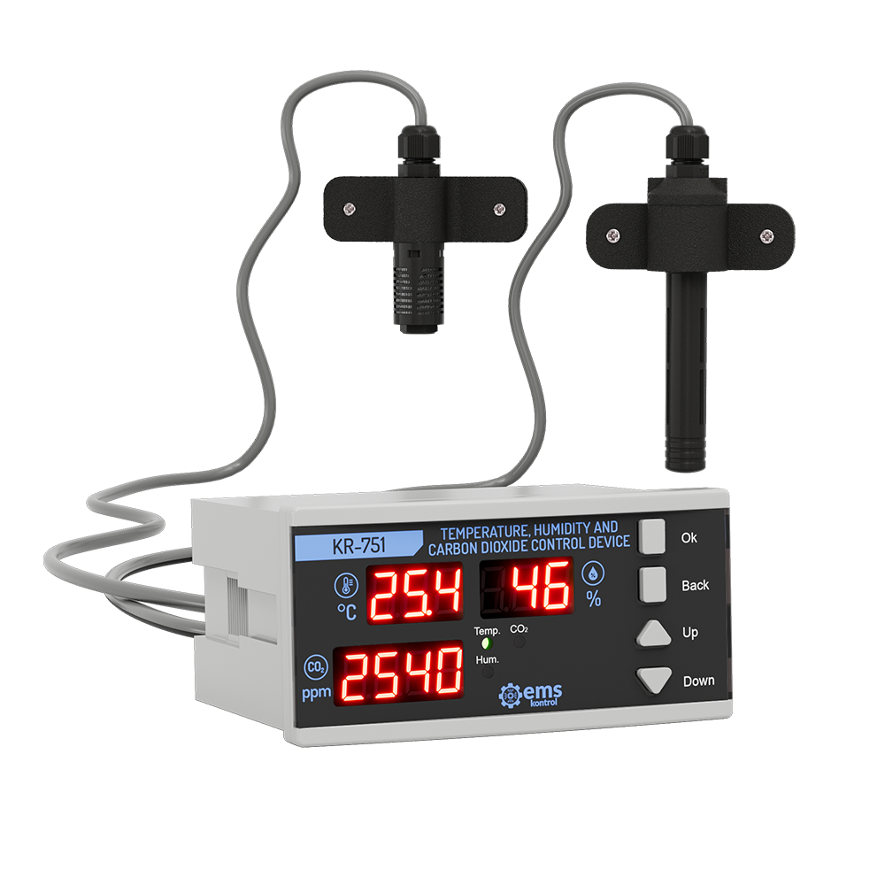 EMS Kontrol KR-751 Panel Temperature, Humidity And CO₂ Controller