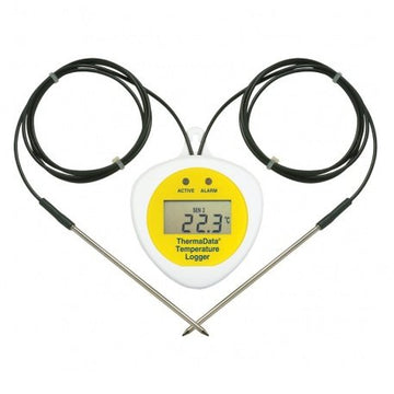 ThermaData® TD2F data-logger - LCD with two external fixed sensors