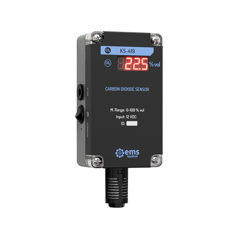 EMS Kontrol KS-419 Portable High-Range CO₂ Sensor