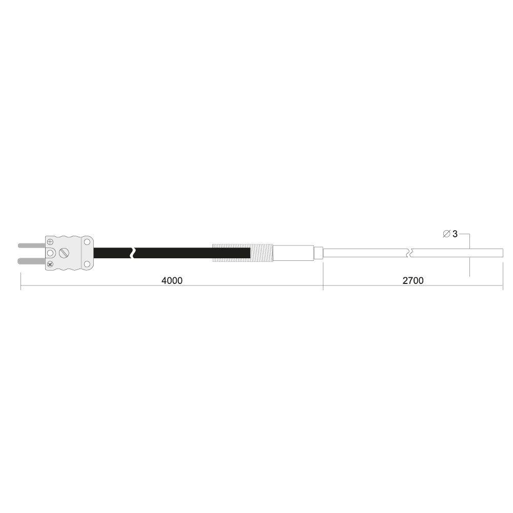 TP663 – “K” Type thermocouple immersion probe