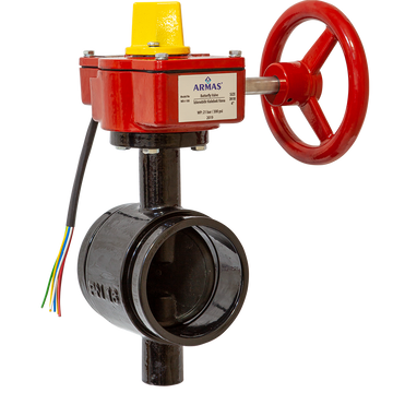 butterfly valve w/supervisory switch-grooved type